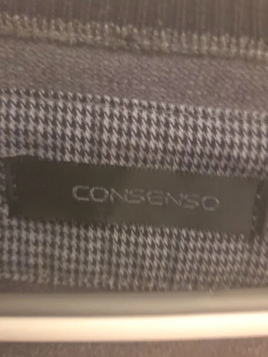 Consenso Gray Textured Crewneck Sweater Men’s XXL Lightweight Knit - Picture 6 of 8